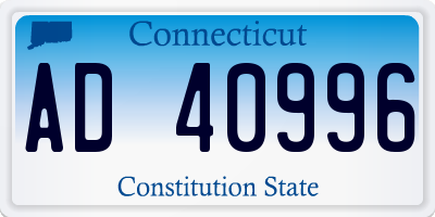 CT license plate AD40996