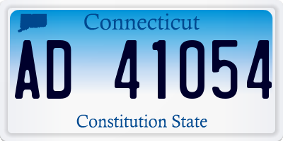 CT license plate AD41054