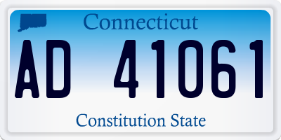 CT license plate AD41061