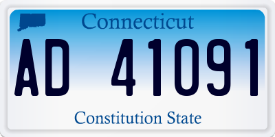 CT license plate AD41091