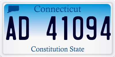 CT license plate AD41094
