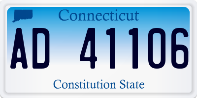 CT license plate AD41106