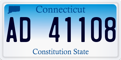 CT license plate AD41108