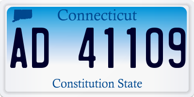 CT license plate AD41109