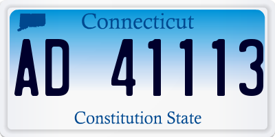 CT license plate AD41113