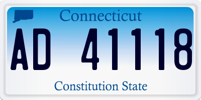 CT license plate AD41118