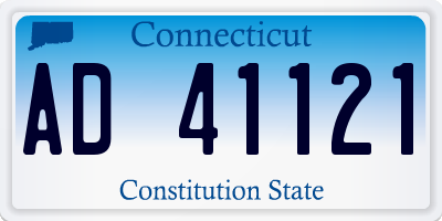 CT license plate AD41121