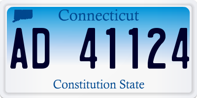 CT license plate AD41124