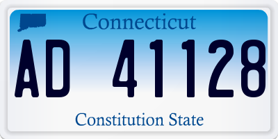 CT license plate AD41128
