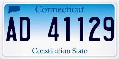 CT license plate AD41129