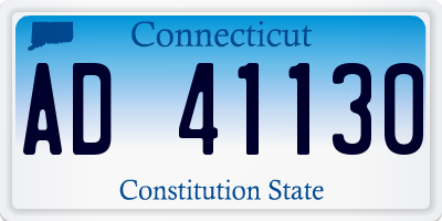 CT license plate AD41130