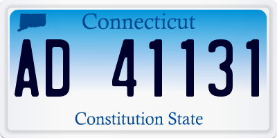 CT license plate AD41131