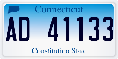 CT license plate AD41133