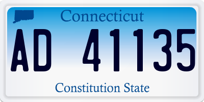 CT license plate AD41135