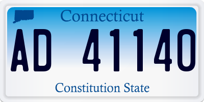 CT license plate AD41140