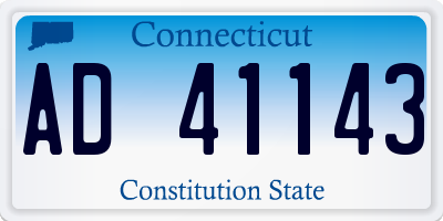 CT license plate AD41143