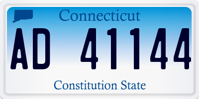 CT license plate AD41144