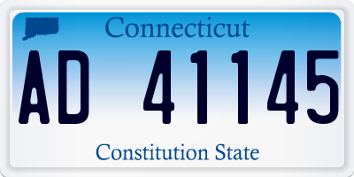 CT license plate AD41145