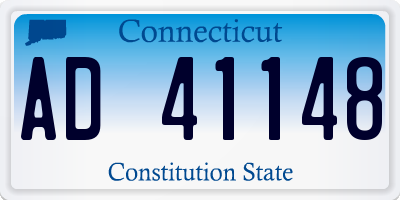 CT license plate AD41148