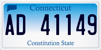 CT license plate AD41149