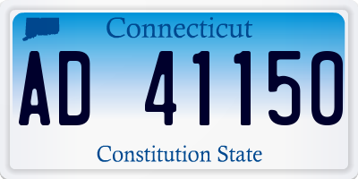 CT license plate AD41150