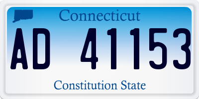 CT license plate AD41153
