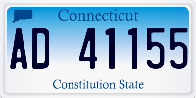 CT license plate AD41155