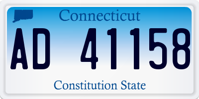 CT license plate AD41158