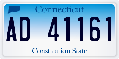 CT license plate AD41161