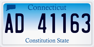 CT license plate AD41163