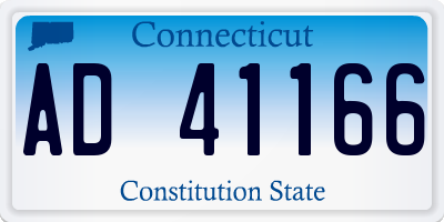 CT license plate AD41166
