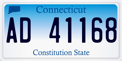 CT license plate AD41168
