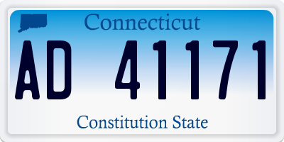 CT license plate AD41171