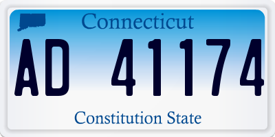 CT license plate AD41174