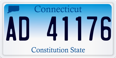 CT license plate AD41176