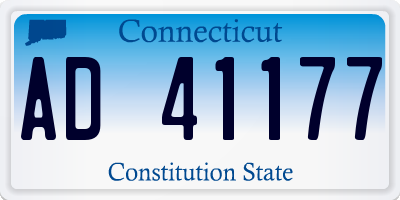 CT license plate AD41177
