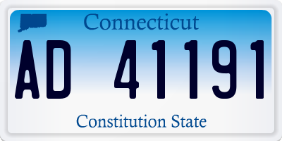 CT license plate AD41191