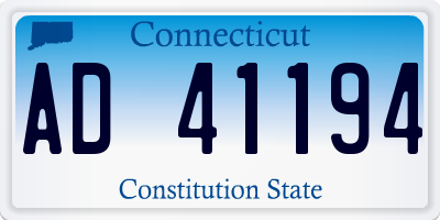 CT license plate AD41194