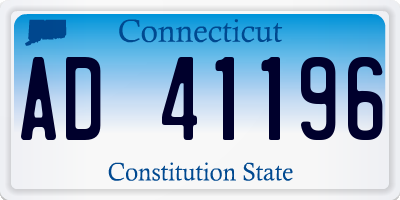 CT license plate AD41196