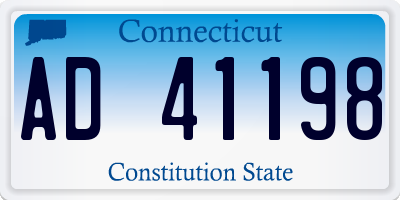 CT license plate AD41198