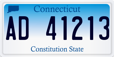 CT license plate AD41213