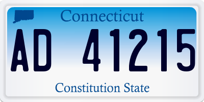CT license plate AD41215