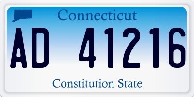 CT license plate AD41216
