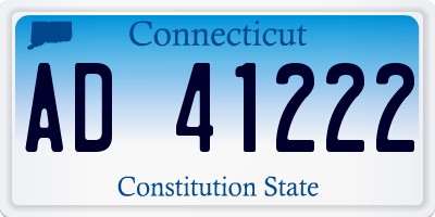 CT license plate AD41222