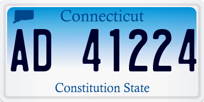 CT license plate AD41224