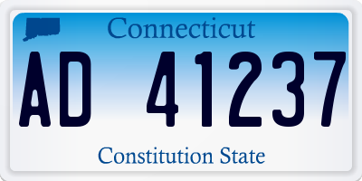 CT license plate AD41237