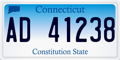 CT license plate AD41238