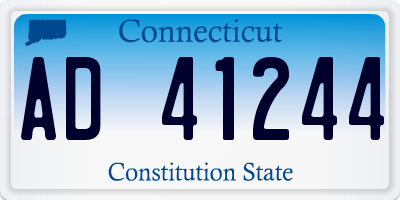 CT license plate AD41244