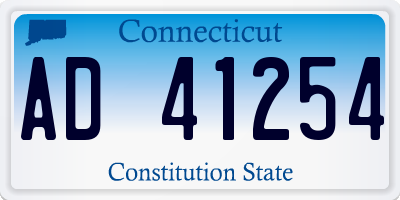 CT license plate AD41254