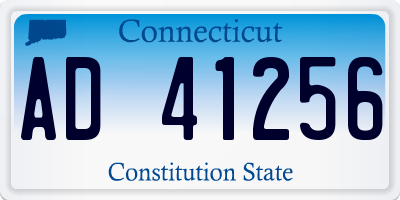 CT license plate AD41256
